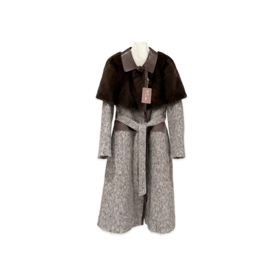 L0r0 P1ana cape patchwork coat